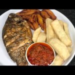 Peppered Tilapia with Yam or Fried Sweet Potatoes