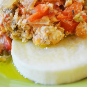 Boiled Yam/egg sauce