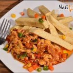 Fried Yam and egg sauce