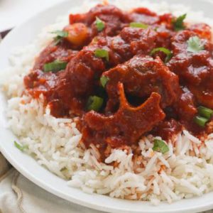 White Rice and Stew